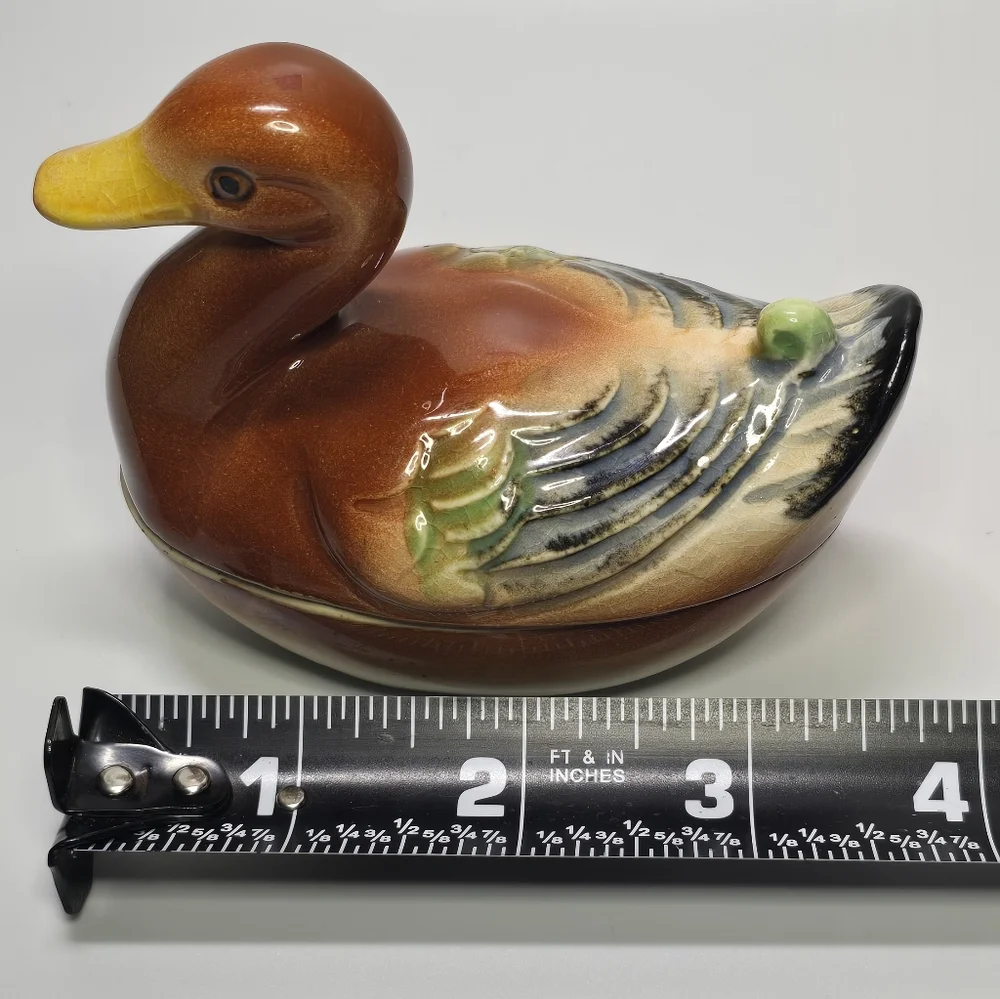 Ceramic Mallard Trinket Box